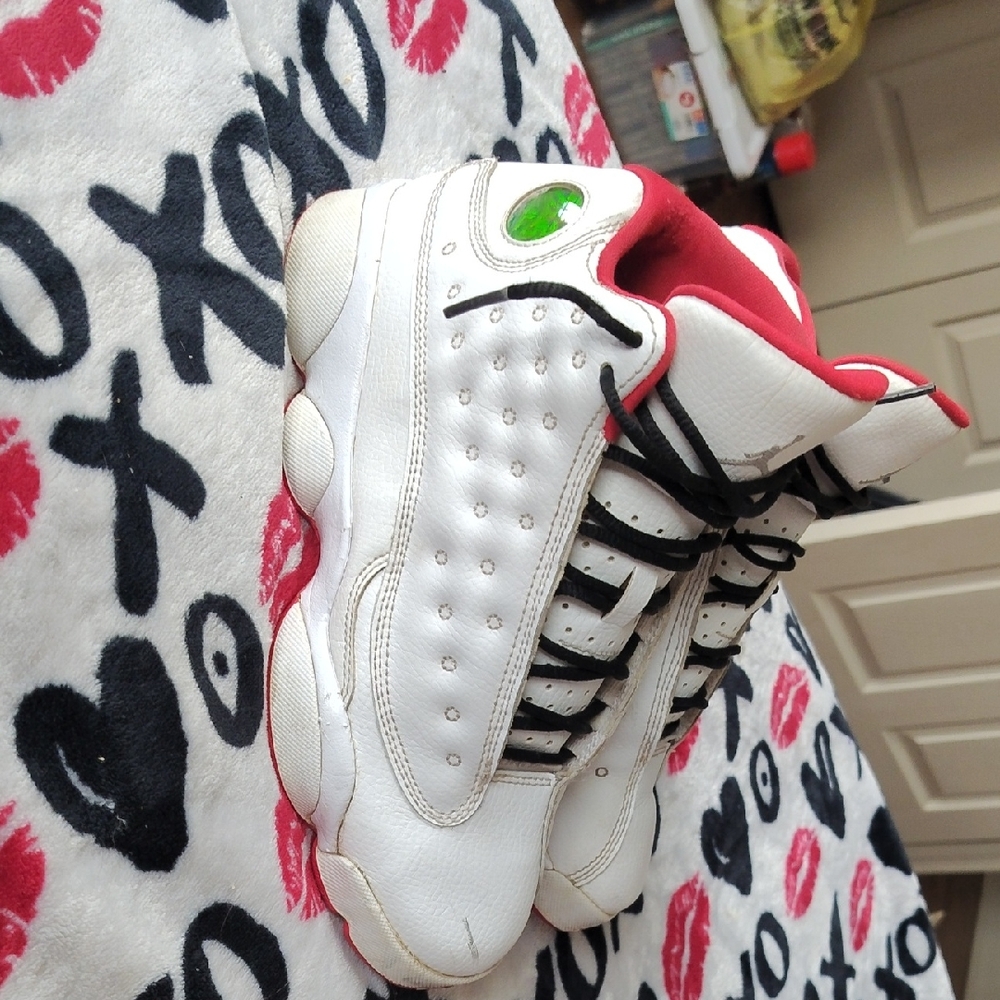 Jordan White and Red Sneakers